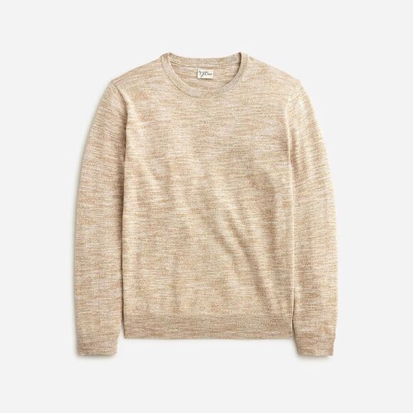 J.Crew Men's Cotton Blend Crewneck Sweater Burnished Wheat L Large NEW NWT - Picture 1 of 1